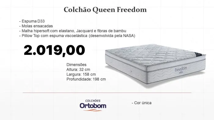 Colchão Queen Freedom- ENTREGA HOJE!
