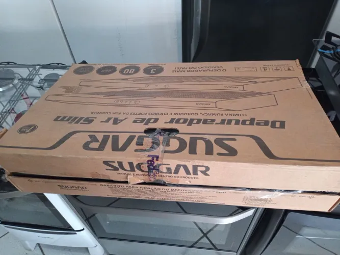 Depurador sugar 80cm novo slim preto