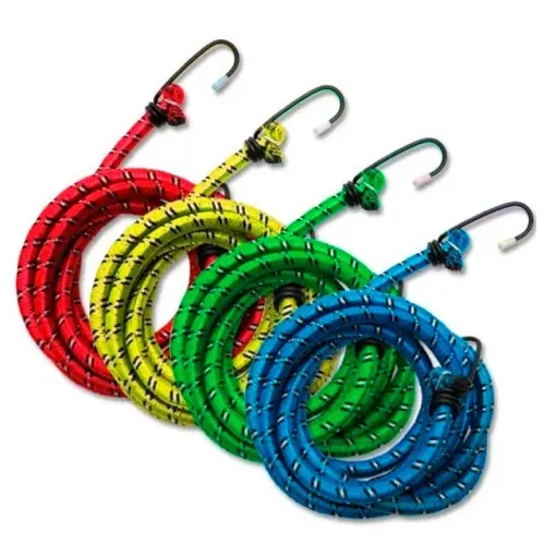 Cordinha Elástica com Gancho Ultra Resistente 1,5M Cores Diversas 4 Unidades Lotus
