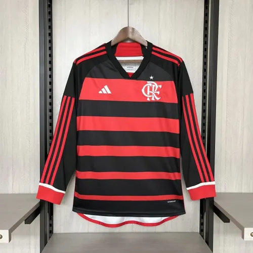Camisa Flamengo I 24/25 Torcedor Manga Longa