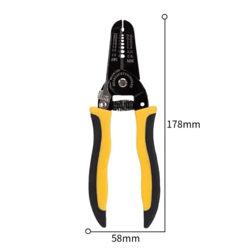 DELI 7 Polegada wire Stripper Descascador Cortador de fios