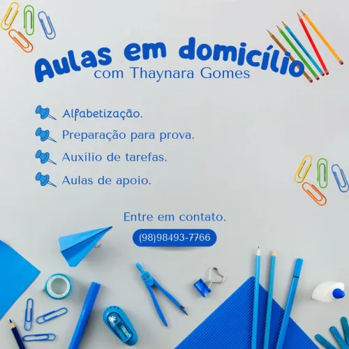 Aulas particulares em domicílio 