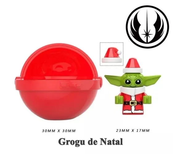 Baby Yoda de Natal - Brinquedo MiniFigure blocos de montar 
