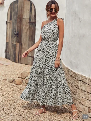 Vestido ombro só longo Boho 