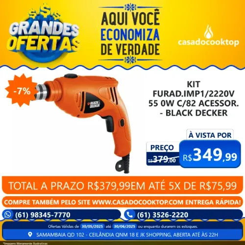 KIT FURAD.IMP1/2220V 55 0W C/82 ACESSOR. - BLACK+DECKER