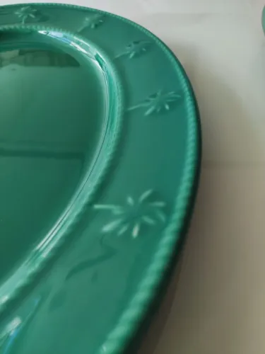 conjunto de duas travessas Palm Beach. estilo Porto Brasil / cerâmica feldspática