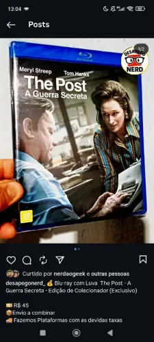 Blu-ray The Post com luva 