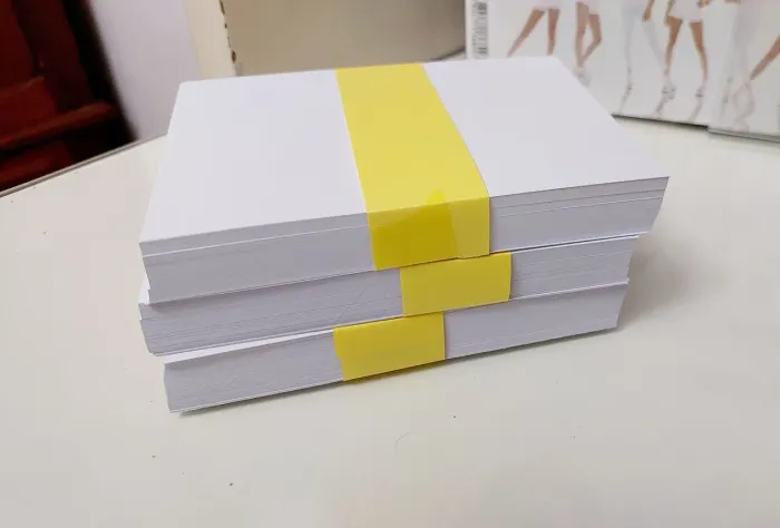 Papel offset 120g A6 branco sulfite - 400 folhas