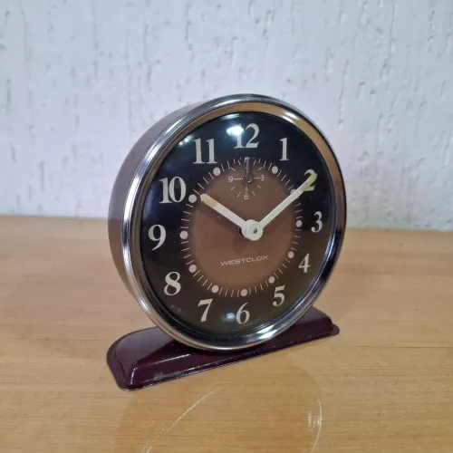 Relógio despertador Westclox anos 70 funcionando