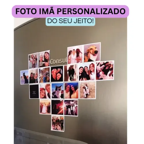 ? FOTO ÍMÃ PERSONALIZADO - 15 ou 20 Unidades | Tamanho 5x5cm