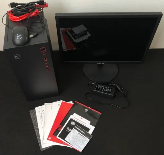 Kit CPU Intel i5 16 Gb SSD 240 Gb + monitor de 19 poleg - acompanha mouse, cabos e manuais