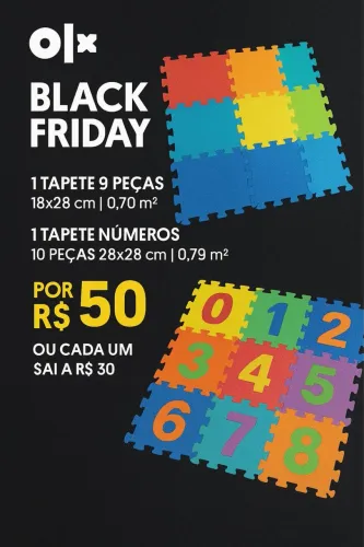 Promoção! Tapete Infantil + Tapete Números - Só R$ 50 o kit