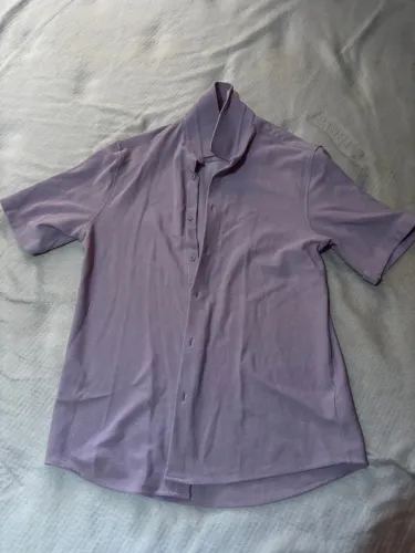 Camisa Zara  Manga Curta Lilás