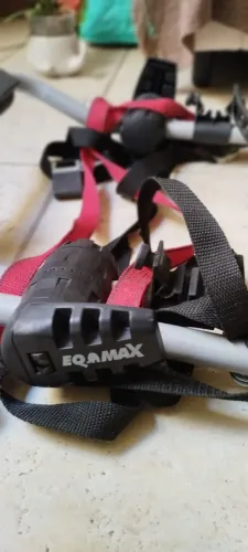 Suporte Transbike Eqmax 3 Bikes Porta-Malas com Cintas - Dobrável e Universal