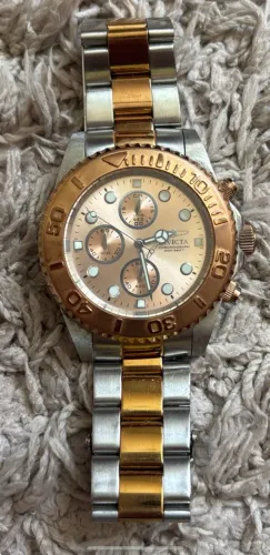 Relógio Invicta Pro Diver Chronograph Original - Aço Inox Bicolor