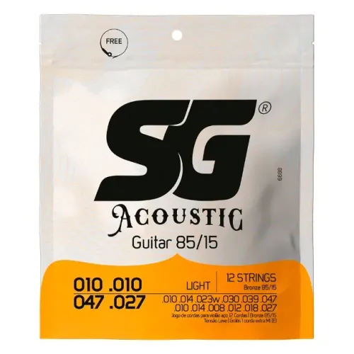 Encordoamento SG P/ Violão Aço 12 Cordas Bronze 85/15 10/47 - EC0468