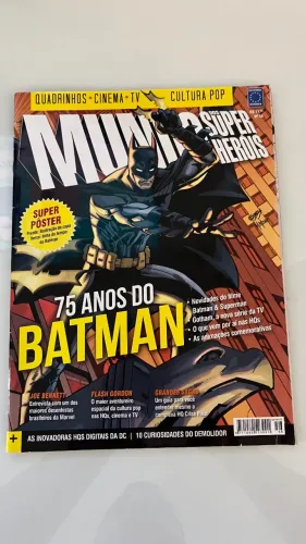 Revista Mundo Super-Heróis 75 Anos Batman - BOM ESTADO / SEM PÔSTER