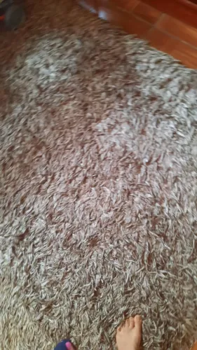 Tapete de pelos, de qualidade, marrom mesclado 