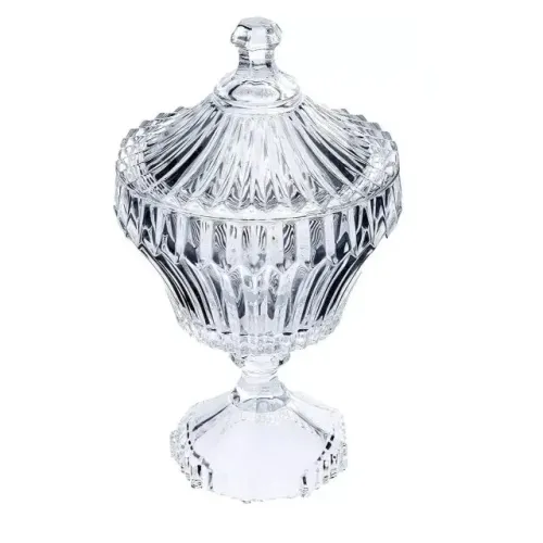 Bomboniere/Potiche LYOR Renaissance com Pé de Cristal de Chumbo