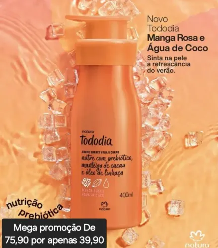 Creme natura manga rosa a pronta entrega
