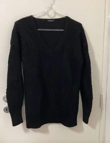 Suéter de Tricô Preto le lis blanc 