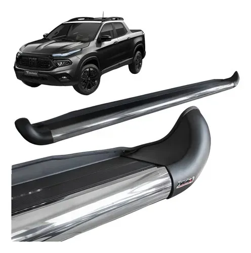Estribo Personalizado Preto Fosco Fiat Toro 2016 A 2023 Preto