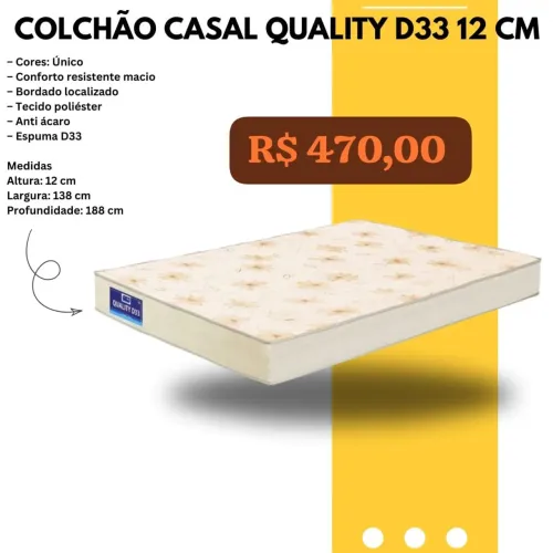 Colchão Casal quality D 33 12 cm