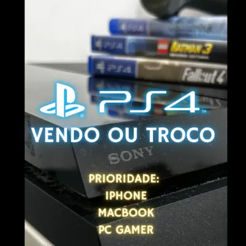 PS4 FAT Revisado (3 Jogos) (Controle Camuflado) (Aberto a Oferta / Troca)