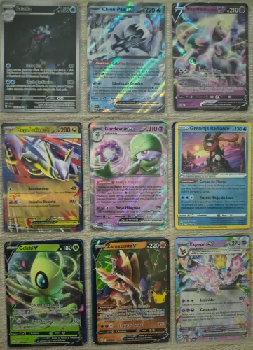 Cartas Pokémon - Coleção de cartas raras.