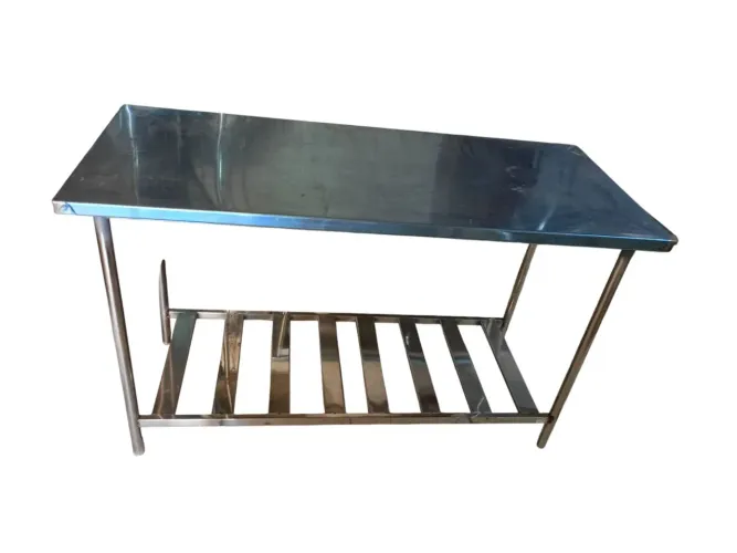 Mesa de aço inoxidável para cozinha ou área de trabalho