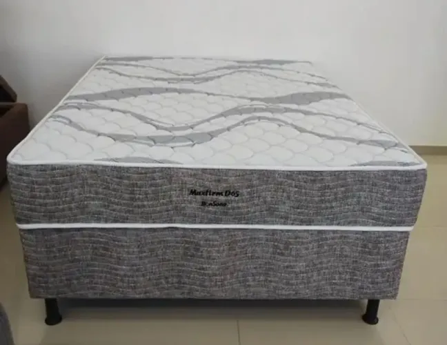 Conjunto box casal Maxfirm D65 100% espuma dupla face tecido malha fria- Nova!