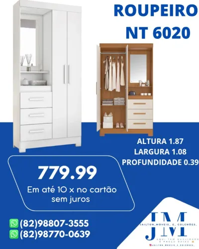 OFERTA GUARDA ROUPA SOLTEIRO 