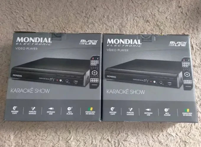 Aparelho de Dvd Player Mondial c/ Karaokê e Função Ripping Usb (Novo na Caixa)