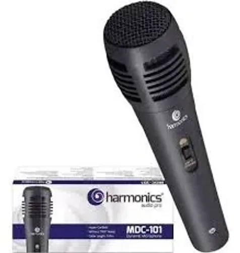 Microfone C/ Cabo 3mts Harmonics Mdc101 Dinâmico Supercardióide Preto *ENTREGA GRÁTIS*