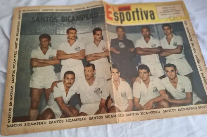 Manchete Esportiva - Santos Bicampeão 1956