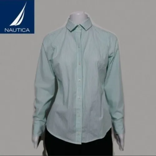 Nautica camisa social Listrada verde