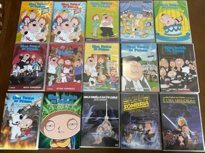 DVDs Uma Família da Pesada - Temporadas 1 A 11 + Trilogia Paródia Star Wars (Usados 1x)