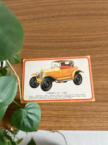 Cartão Carro Antigo Citroën 5 CV - Coleção de Antiguidades