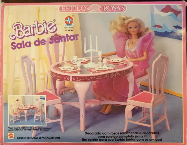Barbie Sala de Jantar - anos 80, completa na caixa.