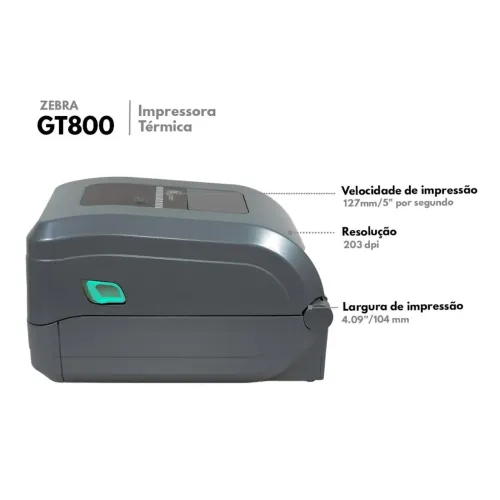 Impressora zebra modelo GT800 - Rede e Usb- revisada-cabeça térmica nova-garantia 90 dias