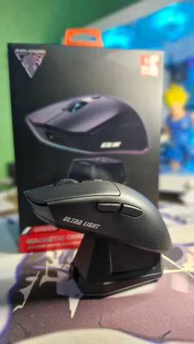 Kit 2 mouse Gamer sem fio Jedel X11 PAW3311 com base