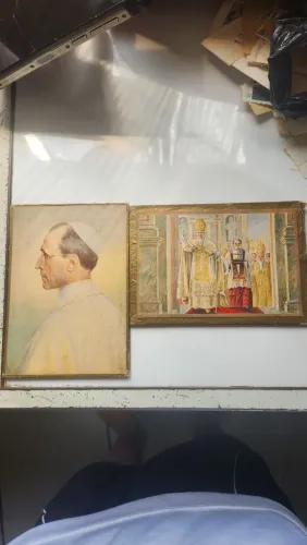 Santinho Antigo Papa Pio - Quadro (PREÇO A NEGOCIAR)