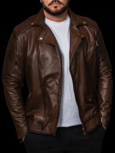 Jaqueta marrom masculina