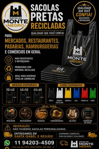 Sacolas Monte Negro