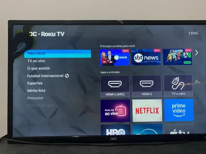Vende-se tv 32 polegadas smart apenas uma mancha no canto superior