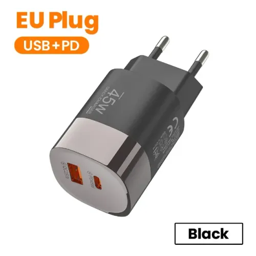 Carregador Turbo 45W Elough com Carga Rápida Quick Charge Alta Potência