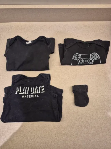 Kit roupas Pretas Bebê Recém Nascido 