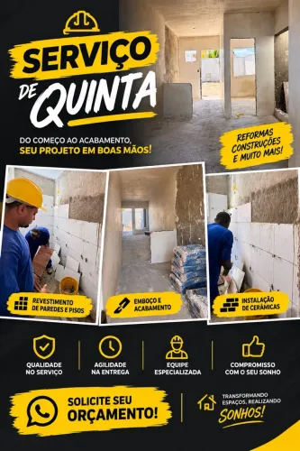 Pedreiro disponível para a sua obra