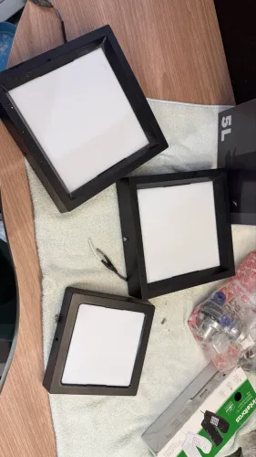 paflom recuado preta - luminária para quarto e banheiro 