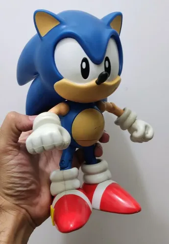 Boneco Sonic the Hedgehog 10" Jazwares Edição de aniversário de 20 anos 